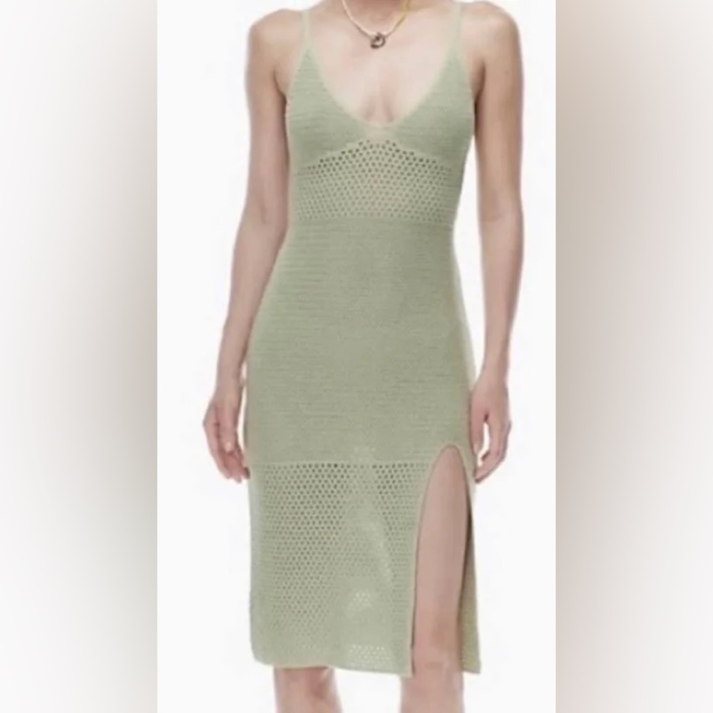 Aritzia Wilfred Evie Midi Crochet Dress